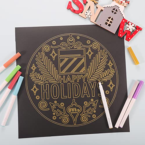 Welebar 12 Pack Metallic Pen Set, Compatible with Cricut Maker 3/Maker 4/Maker/Explore 3/Explore 4/Air 2/Air, Metallic Ink Markers for Writing, Drawing, Invitations, Envelope, DIY Crafts - Thumbnail 5