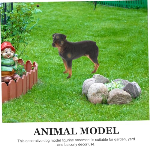 ROMISBABA Rottweiler Spielfigur Aus Kunststoff Realistisches Simulationshundemodell Für Kinder Zimmerdeko Lernspielzeug 3.5 Zoll Detailgetreu Sicher