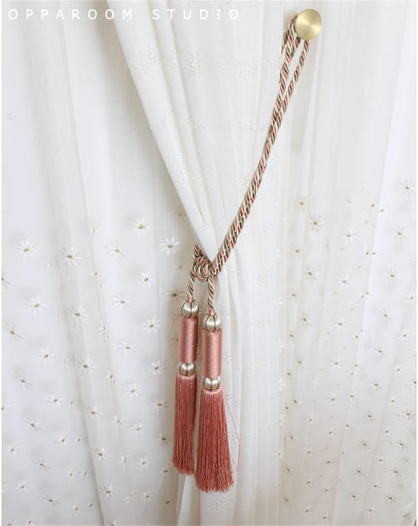 FMURY Large Long Double-Ended Curtain Tassel Strap Hook Curtain Buckle(E)
