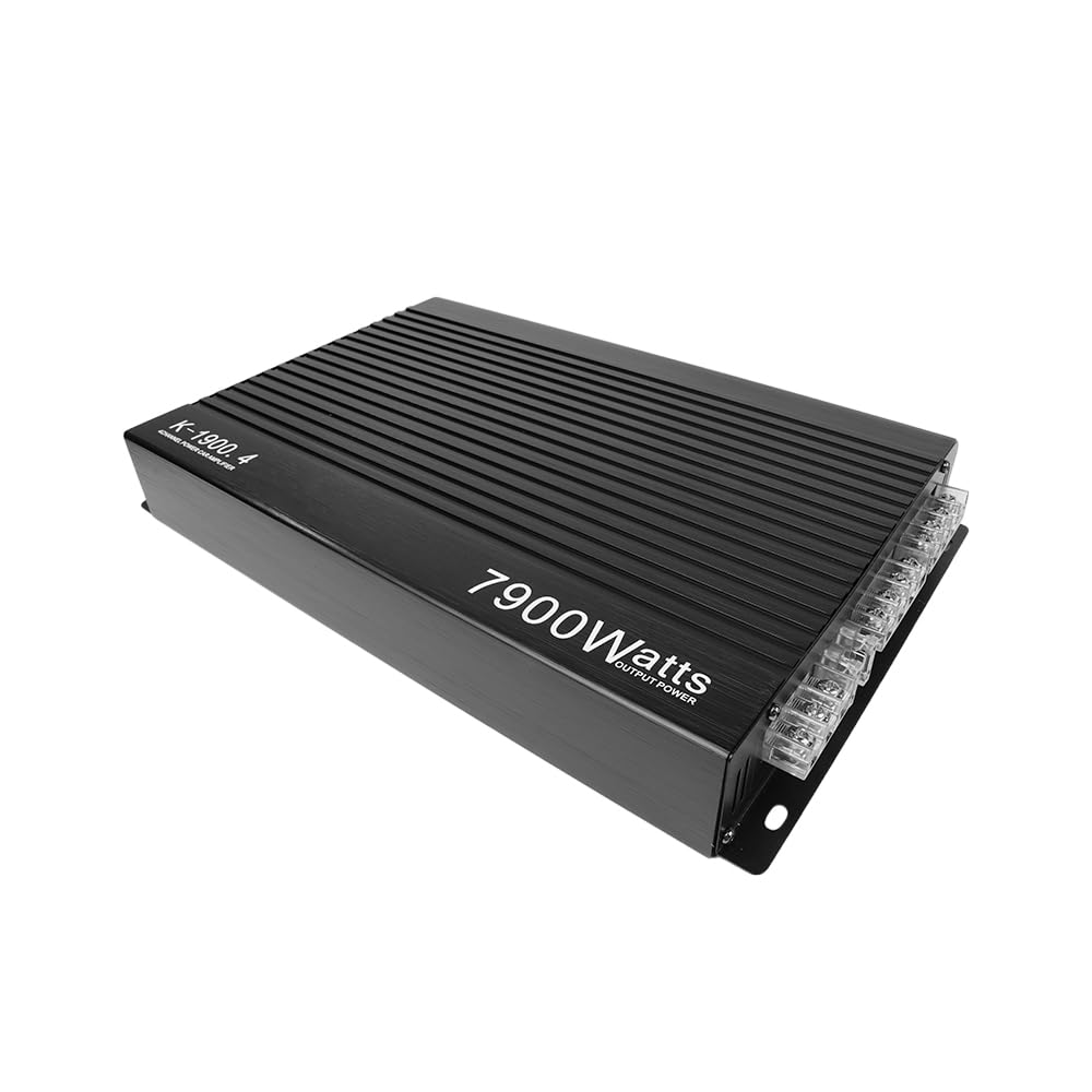Amplificador de Potencia estéreo para automóvil, Amplificador de Potencia de Audio de Clase A/B de 4 Canales de Alta Potencia, Amplificador de Alta Potencia de 7900 W para un Rendimiento