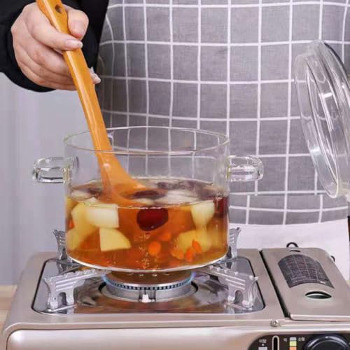 Casserole transparente en verre borosilicate 1500ml avec couvercle