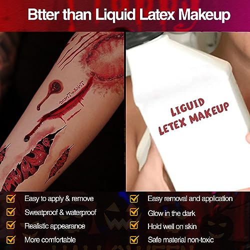 Powmag 40 Pezzi Tatuaggi Temporanei, Halloween