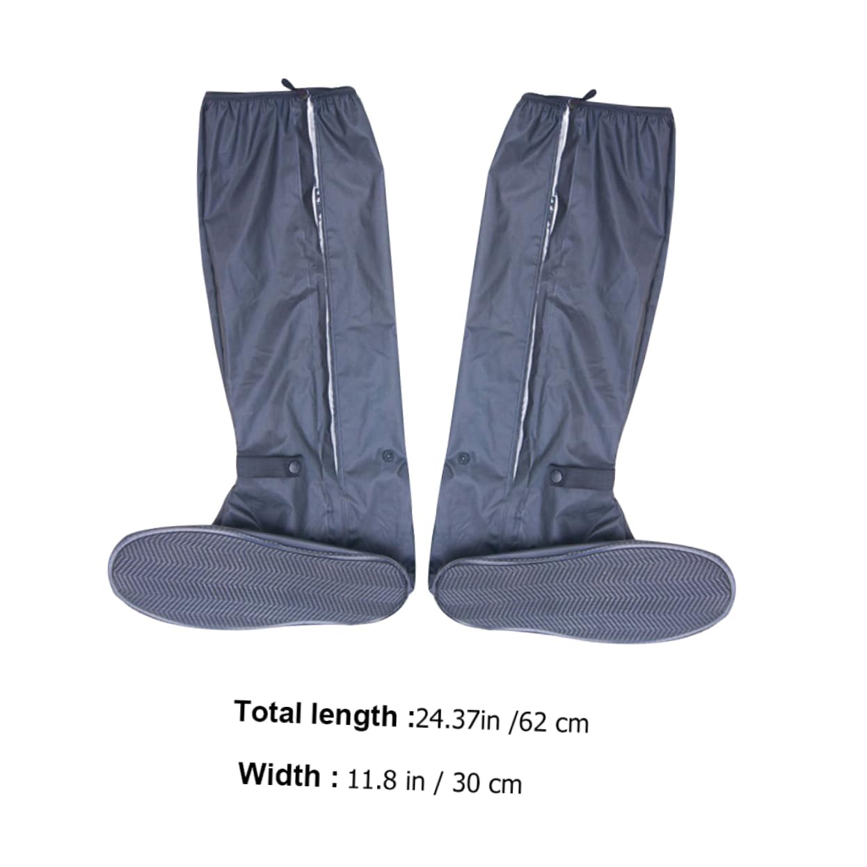 FOMIYES 1Pair Non Slip Zipper Design Overshoes Shoe Covers for Camping Cycling Hiking Durable Easy to Clean Fits Reusable Rain Protection