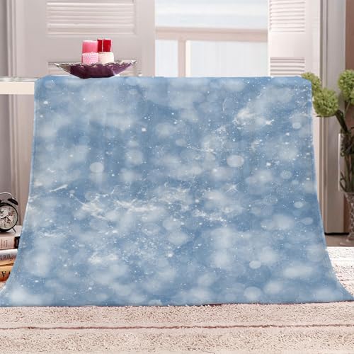 Warme Kuscheldecke Flanell Decke Microfaser Fleecedecke 70X100Cm 3D Blauer Geometrischer Kreis Drucken Sofadecke Weiche Flauschige Wolldecken Tagesdecke Wohndecke Für Erwachsene und Kinder