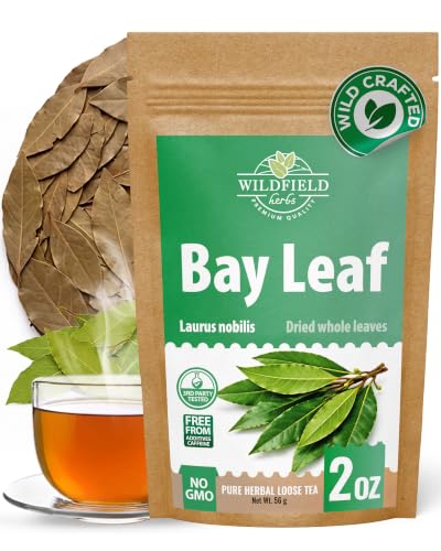 Image of 2 oz. Bay Leaf Herbal Tea (Laurus Nobilis) - 56g Dried Bay Leaves Herb Te De Laurel