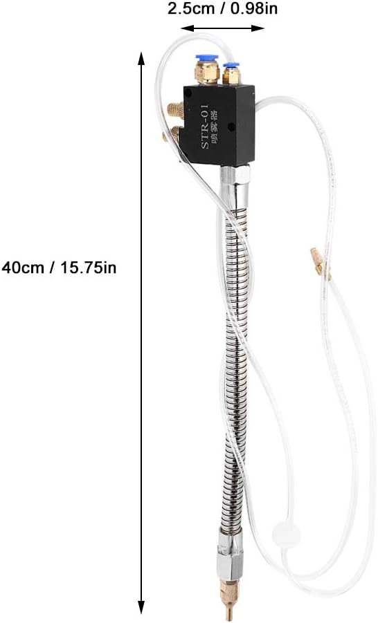 STR-01 Coolant Lubrication Spray System with Check Valve and Flexible Pipe for CNC Machine, Metal Cutting, Engraving, Lathe, Milling, Drilling, 15.75 Inch