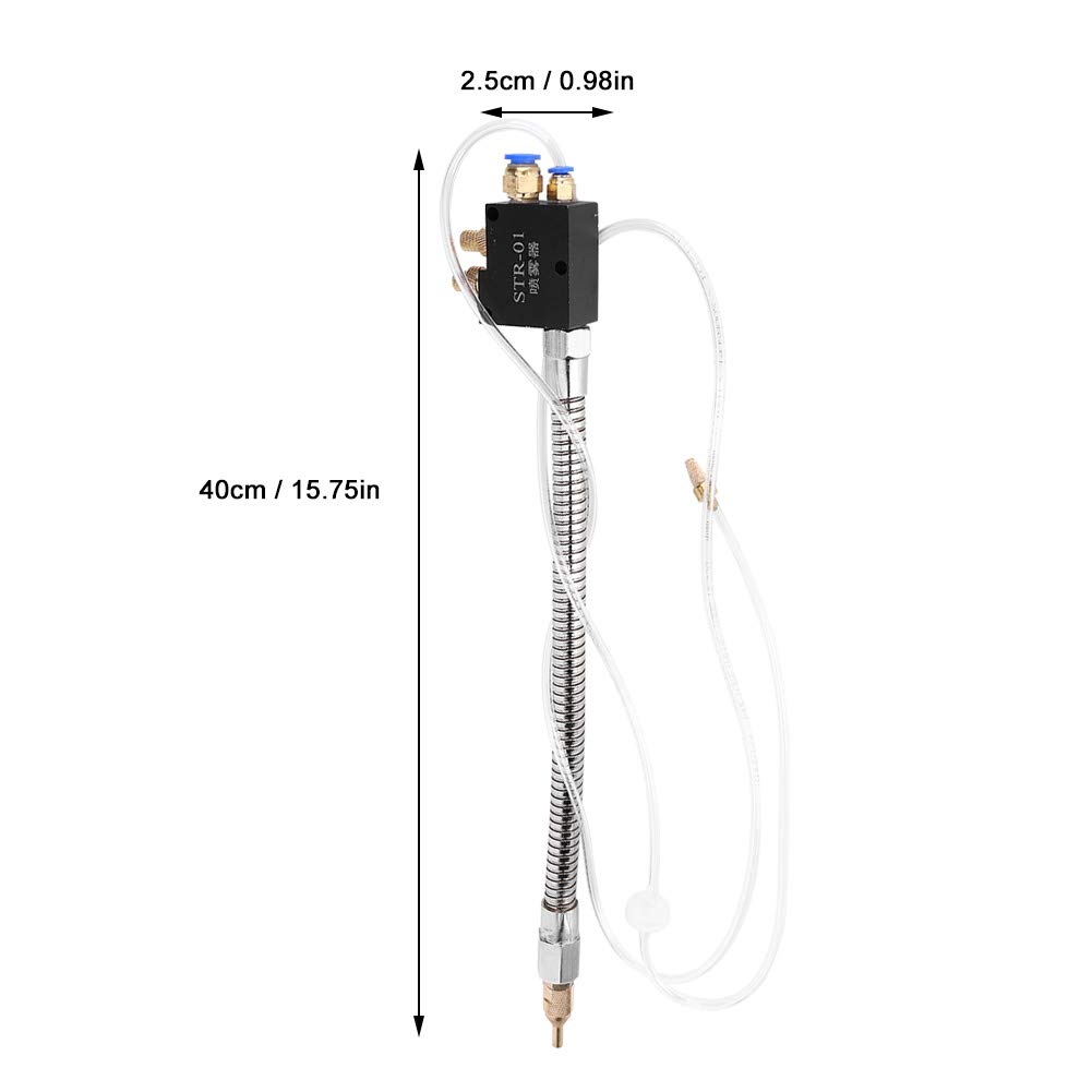 Coolant Mister, Mist Coolant Mist Lubrication System Unit, Metal Cutting Engraving Cooling Sprayer Machine with Air Pipe for CNC Lathe Milling Drill Machine