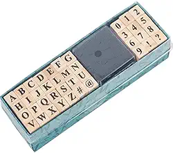 40 peças de carimbos pequenos de borracha de madeira, letras, símbolos, números do alfabeto, para cartões de artesanato, álbum de fotos, álbum de recortes (fonte C)