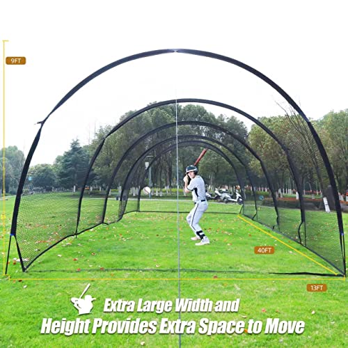 Ramedi Baseball And Softball Batting Cage 20 Foot With Net And Frame, Hitting Cage Net Collapsable And Portable For Outdoor And Backyard Training #TOP5