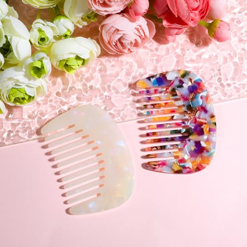 Peines de dientes anchos mini para cabello - 2 piezas miniatura 4