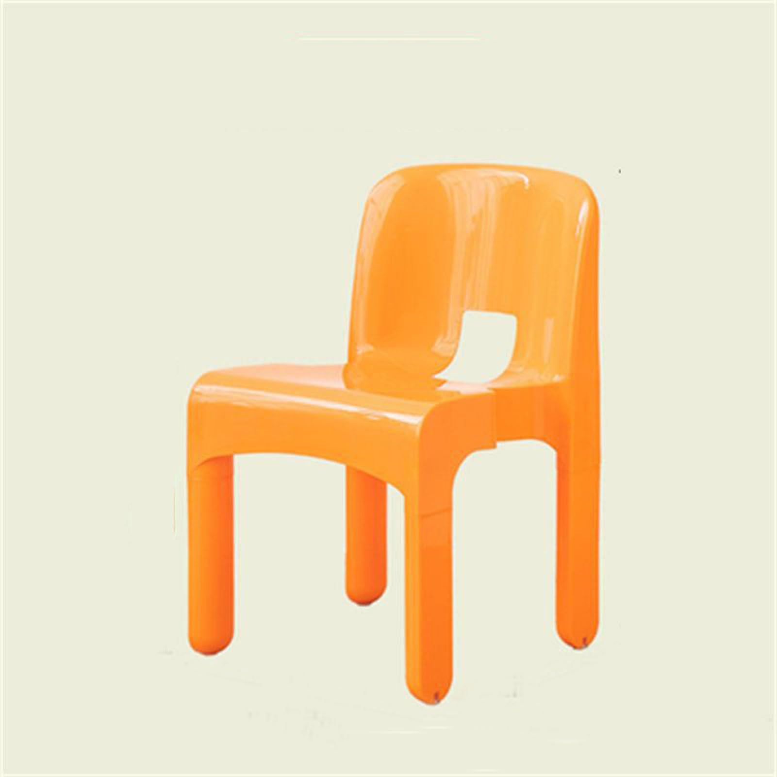 Sedia da Pranzo, Sedia A Vite Impilata in Plastica, Design dello Schienale Monopezzo - Uso Interno - Adatto per Campeggio, Feste, Picnic O Campeggio (D)