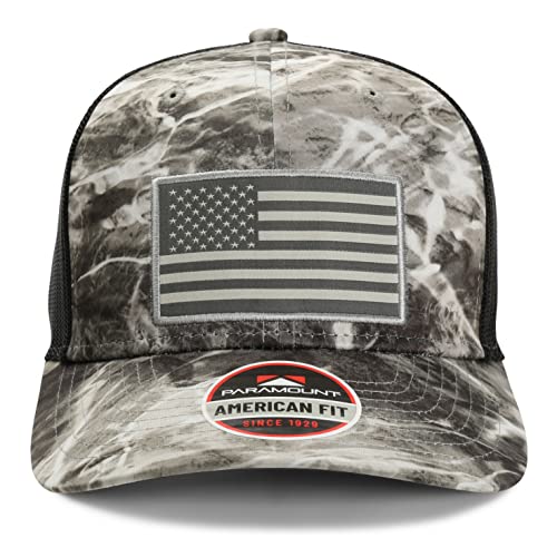 Paramount Outdoors Mossy Elements Patriot Series American Flag Cap American Fit (Marlin/Black)