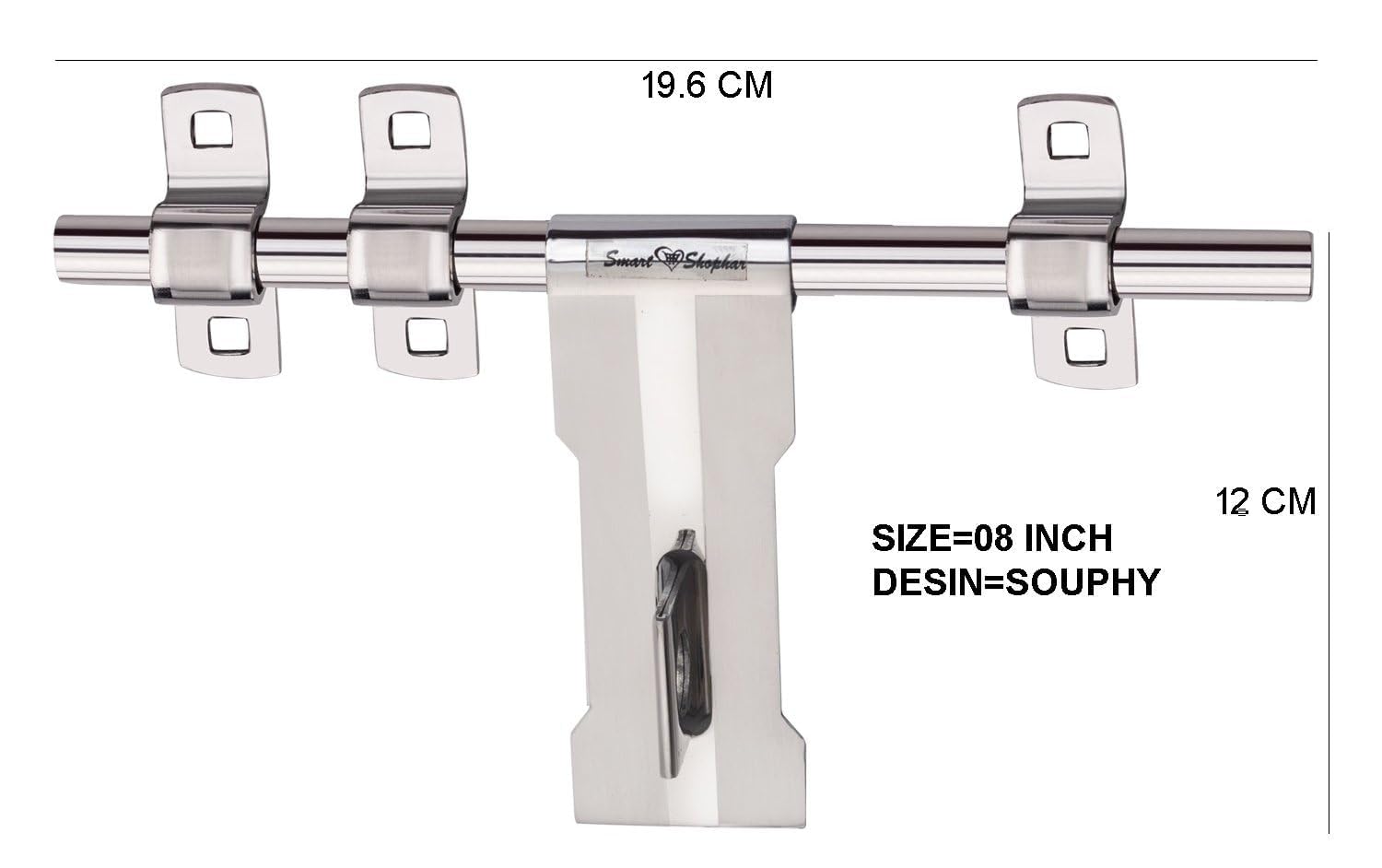 Smart Shophar Door Aldrop Latch Stainless Steel Rider Aldrop Silver/Reliable Performance/Convenient and Easy Setup/Suitable for Doors and Gates Stainless Steel Silver Finish 08 Inch Pack of 4 — Amazon image 4