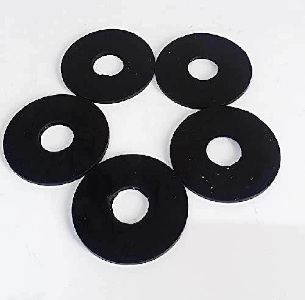 Rubber and Silicone Syphon Washer | Durable Flexible Plumbing Hardware Fittings Accessories| Easy Maintenance Thick Circular Gasket Seal Compatible for Jaquar, Siamp Toilet Flush Tank (3mm, 1 PC) 1