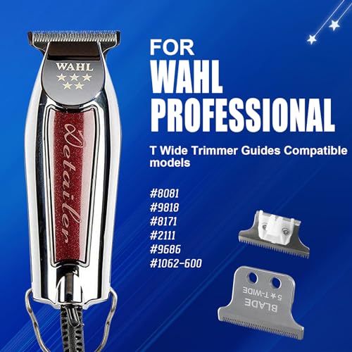Lâminas de corte ajustáveis largas #2215 T para Wahl 5 Star Series Detailer (8081) e Cordless Detail