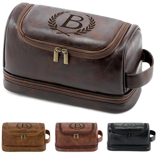 Aganmi Personalized Mens Toiletry Travel Bag Groomsmen Gifts Best Man Proposal Gifts Bachelor Party...