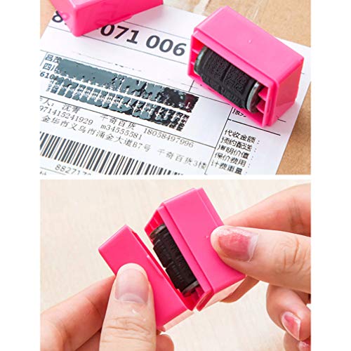 NUOBESTY 3 peças de carimbos de rolo largos para proteção de informações confidenciais, escureciment