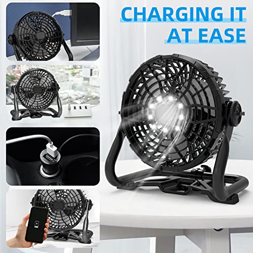 Ausbond Ventilatore da Tavolo Ricaricabile