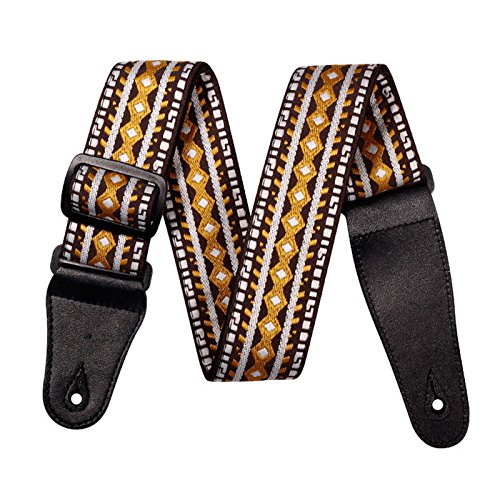 WSLCN Sangle de Guitare Réglable Colorée Guitar Strap Coton Sangle Réglable pour Guitare Basse Guitare Folk Guitare électrique Motif Broderie de Style Bohémien Réglable (95-150)*5CM - Les Beatles, Paul McCartney, John Lennon, RIngo Starr, George Harrison WSLCN Sangle de Guitare Réglable Colorée Guitar Strap Coton Sangle Réglable pour Guitare Basse Guitare Folk Guitare électrique Motif Broderie de Style Bohémien Réglable (95-150)*5CM