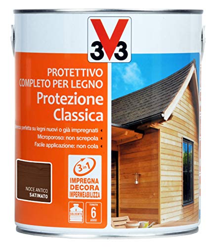 V33 Protettivo Completo per Legno a Solvente 6 Anni Protezione Classica