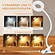 Akynite 48 LED Klemmleuchte mit 3 Farbwechsel und 10 Helligkeit, USB Schwanenhals Klemmlampe Flexibel mit Kabel, Leselampe Bett Kopfeil Klemme, Clip on LED Schreibtischlampe Weiss