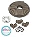 Edge Guard Protector Bumper Cushions 17.5 ft (16ft of Edge Bumper + 4 Pre-Taped Corners Guards) - Advanced 9448A Adhesive Holds Stronger Without Damaging Furniture - in Dark Brown by LK Baby