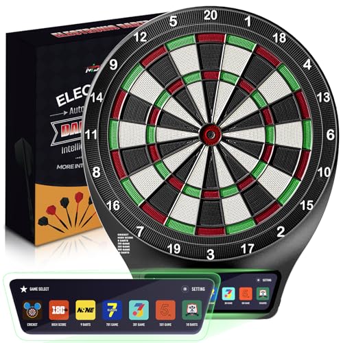 Smart Electronic Dart Board Soft Tip Dartboard Set with 11' LCD Monitor and...