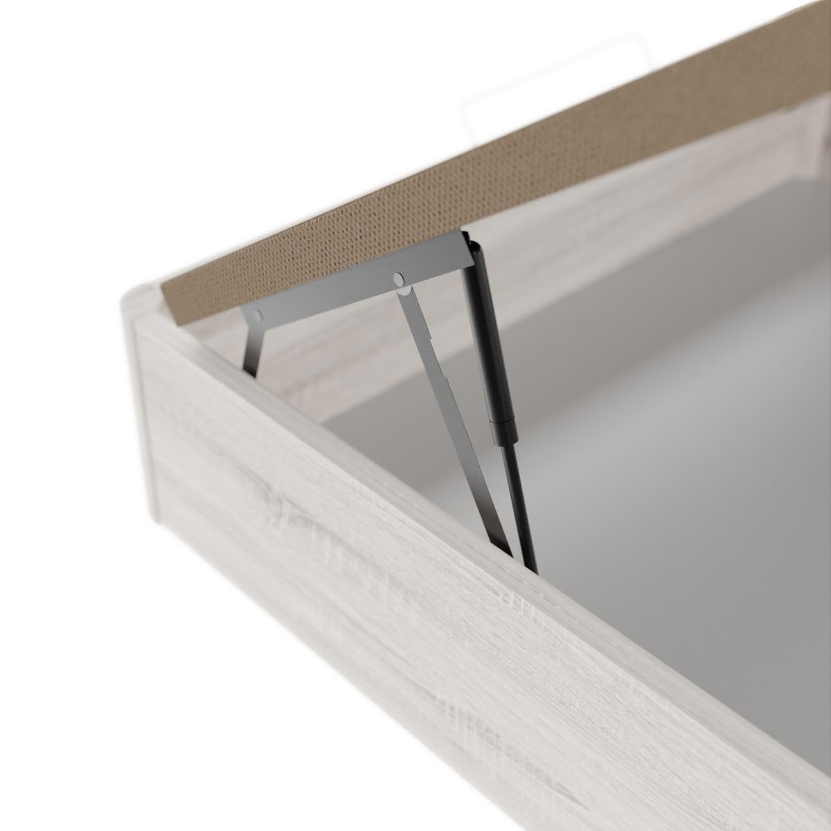 Duérmete Online - Canapé Abatible Súper Reforzado Gran Capacidad con Tapa Transpirable 135 x 190 | Práctico y Robusto | Color Gris Polar
