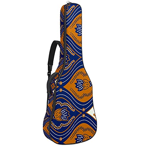 Housse guitare folk rétro imperméable à fermeture éclair