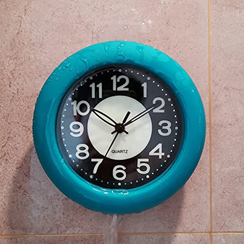 Lxszrph Shower Clock Luminous Bathroom Wall Clock【Waterproof For Water Spray】 Battery Powered, Non Ticking Silent Analog Clocks For Bedroom Livingroom Babyroom (Blue) #TOP5