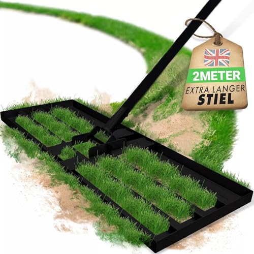 Lawn Leveling Rake - Heavy Duty 75x25cm Stainless Steel Leveler Plate,Reinforced Welds, Adjustable, Anti Flipping Smooth Edge,for Soil, Dirt,Ground,Yard Top Dressing,Landscaping