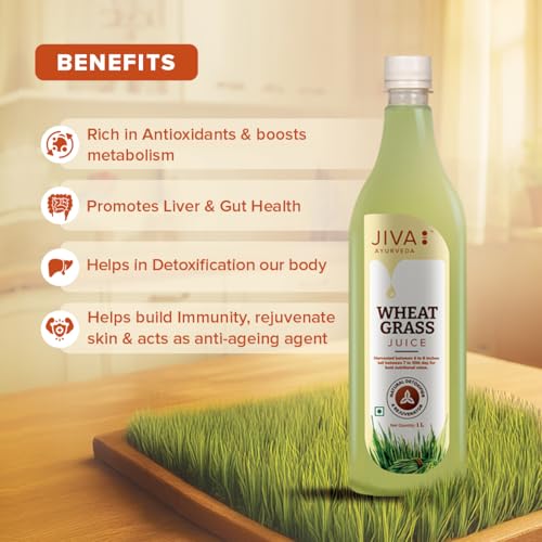 Image of Jiva Wheatgrass Juice | Help to Boost Immunity | Helps In Weight Management - 1Ltr (Pack of 1)