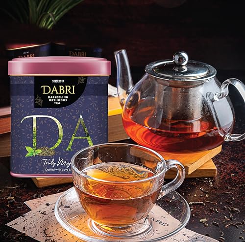 Image of Dabri Darjeeling Orthodox Black CTC Tea 40gm Tin Box|Premium Organic Loose-Leaf|Natural Rich Taste|Supports Digestion, Builds Immunity & Helps Maintain Healthy Blood Pressure|Black Tea Blend