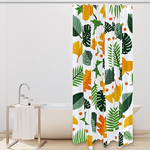 Rideau de douche feuilles vertes pour une salle de bain esprit nature - 3