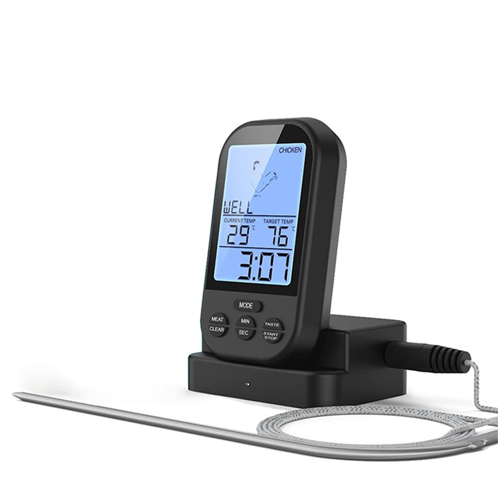 Thermomètre de viande sans fil numérique avec sonde cuisine pour barbecue et four