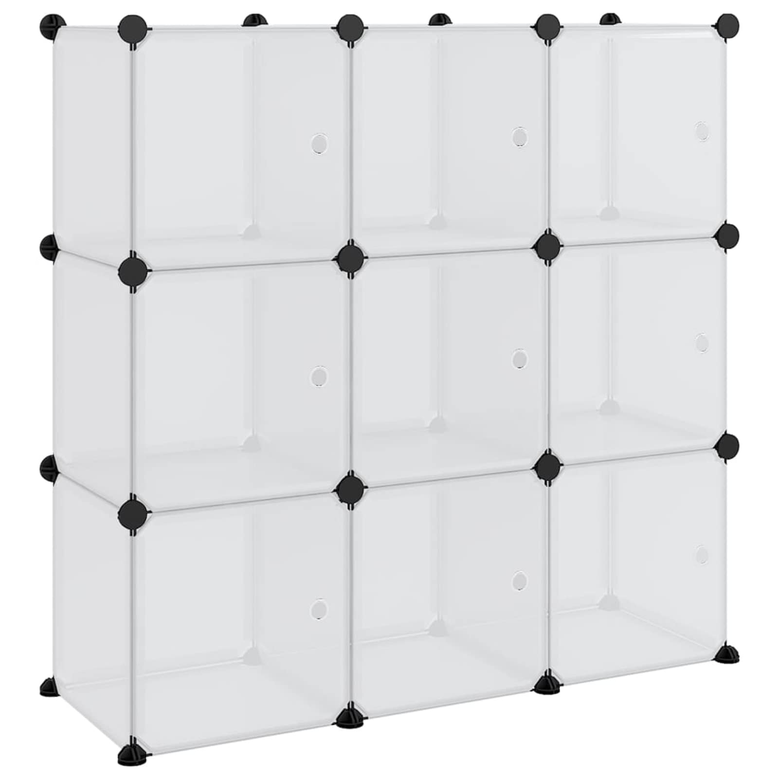 Organizador de Cubos de Almacenamiento Modular - 9 Cubos, Estante de Plástico PP, Resistente, Fácil Montaje, para Hogar y Oficina