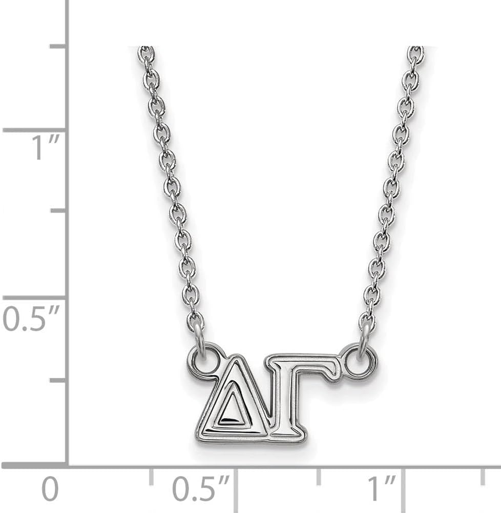 LogoArt Sterling Silver Delta Gamma Medium Pendant Necklace with 18 Inch - Image 3