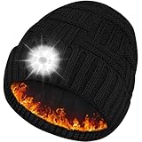 Eine Größe passt für die meisten: Unisex wintermütze herren damen bietet Elastizität und Komfort und ist geeignet für Männer, Frauen und Jugendliche. Sie ist einfach zu demontieren und neu zu installieren und kann von jedem USB-Anschluss aufgeladen werden, eine volle Ladung dauert nur 1,5 Stunden. Es kann bei Temperaturen unter 30°C per Hand gewaschen werden, bitte entfernen Sie die Beleuchtungslampe vor dem Waschen.