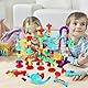 Kinmsito 197 Stück Murmelbahn Spielzeug,Mehrfarbige Murmelbahn Marble Run Set mit Glasmurmeln und Bahnelementen,Kugelbahn Lernspielzeug für Kinder Jungen und Mädchen(147 Bahnelementen + 50 Murmeln)