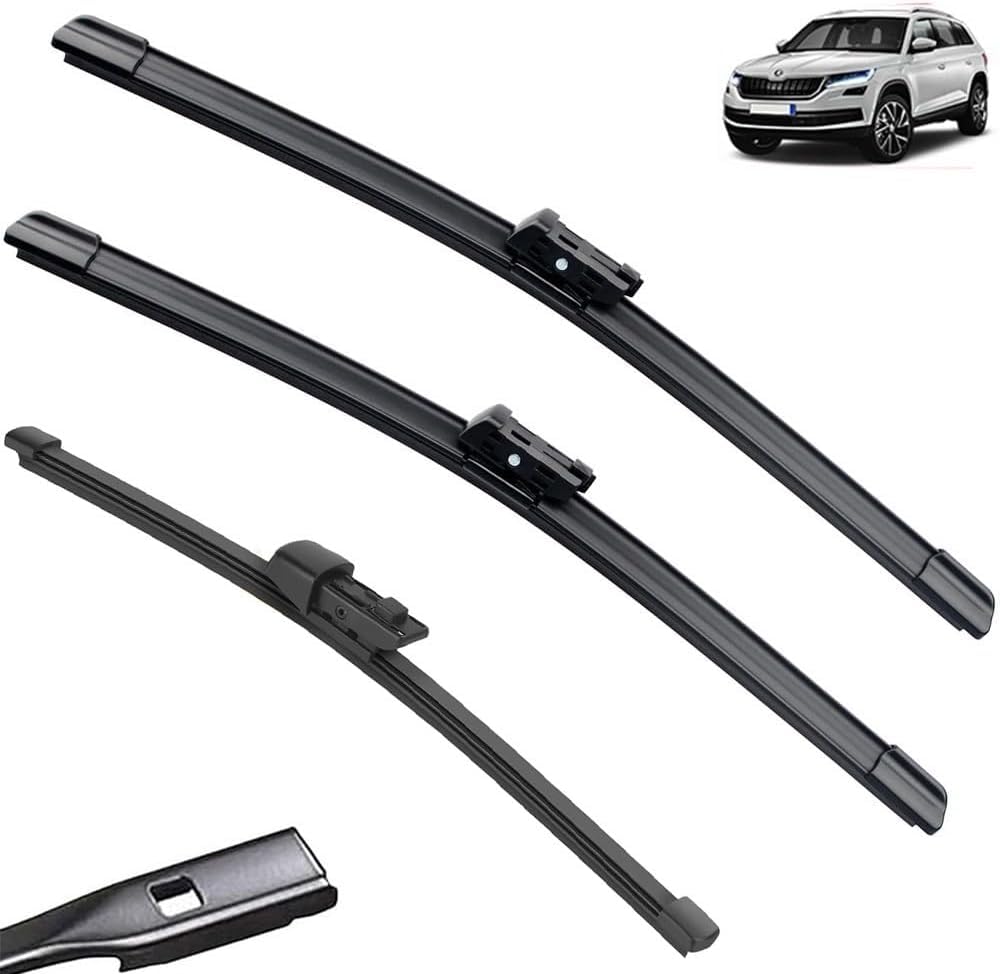 ZhangXD Front Windscreen Wipers For SKODA Kodiaq NS 2017-2022, Windshield Window Brush Front Wiper Blades All-Weather Replacement Set Easy Installation