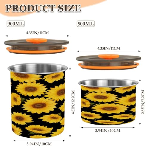 Envase hermético para café de acero inoxidable 500 ml miniatura 2
