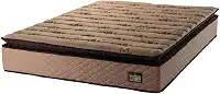 Colchão Casal Queen Espuma D33 Pillow Top Van Gogh Marrom Hellen - Suporta Até 120 Kg Por Pessoa (MARROM)