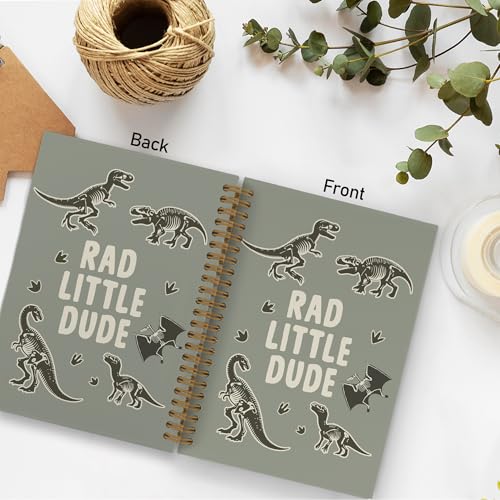 Carnet de notes dinosaure gothique vert, une idée cadeau originale pour enfant et garçon