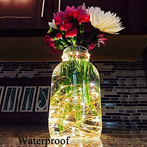 Annefly 2 stuks lichtsnoer met timer, 20 leds, kleine lichtketting op batterijen, voor binnen en buiten, voor feestjes, Kerstmis, Halloween, bruiloft, leuke slaapkamerdecoratie (warmwit) - Image 7