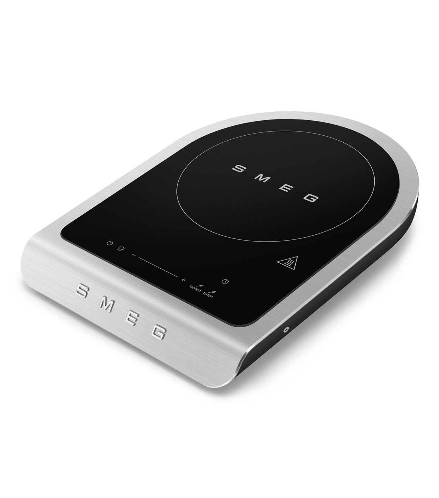 Smeg, Plaque de Cuisson à Induction Portable PIC01BLMEU, Programmes de Barbecue, Fonction de Friture et de Maintien au Chaud, 9 Niveaux de Puissance, Fonction Boost, Accessoires Inclus, 2100W, Noir