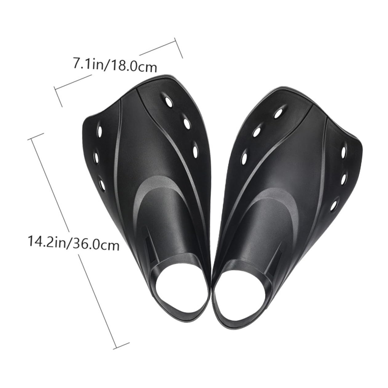 PRETYZOOM Aletas de Natación y Buceo Ajustables para Adultos, Material Ligero, Talla L, Cortas, para Entrenamiento y Snorkel, Diseño Ergonómico, Uso en Piscina y Mar