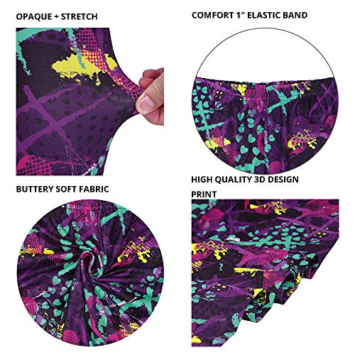 Image of sissycos Women's 80s Leggings Neon Artistic Splash Printed Pants