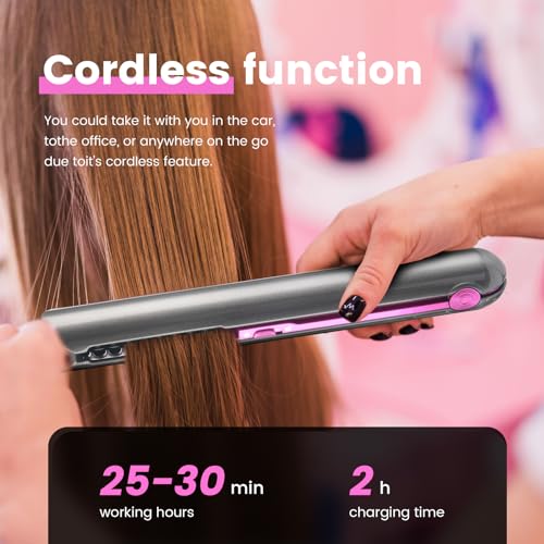 Pritech JYUS-TA-2888-GREY Travel Flat Iron Cordless thumb #3