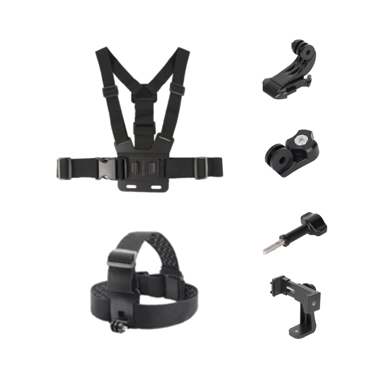 VisionSync Mobile Phone Chest Mount Harness Body Strap Holder Phone Strap Clip for Action Cameras POV/VLOG Compatible with Gopro 13/12/11/10/9/8, for lphone, for DJI etc(Standard Kit & HeadStrap Kit)