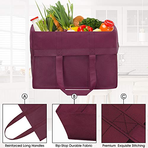 Wiselife REUSABLE-GROCERY-BAGS Reusable Grocery Bags 12 Pack thumb #3